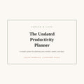 The Undated Productivity Planner